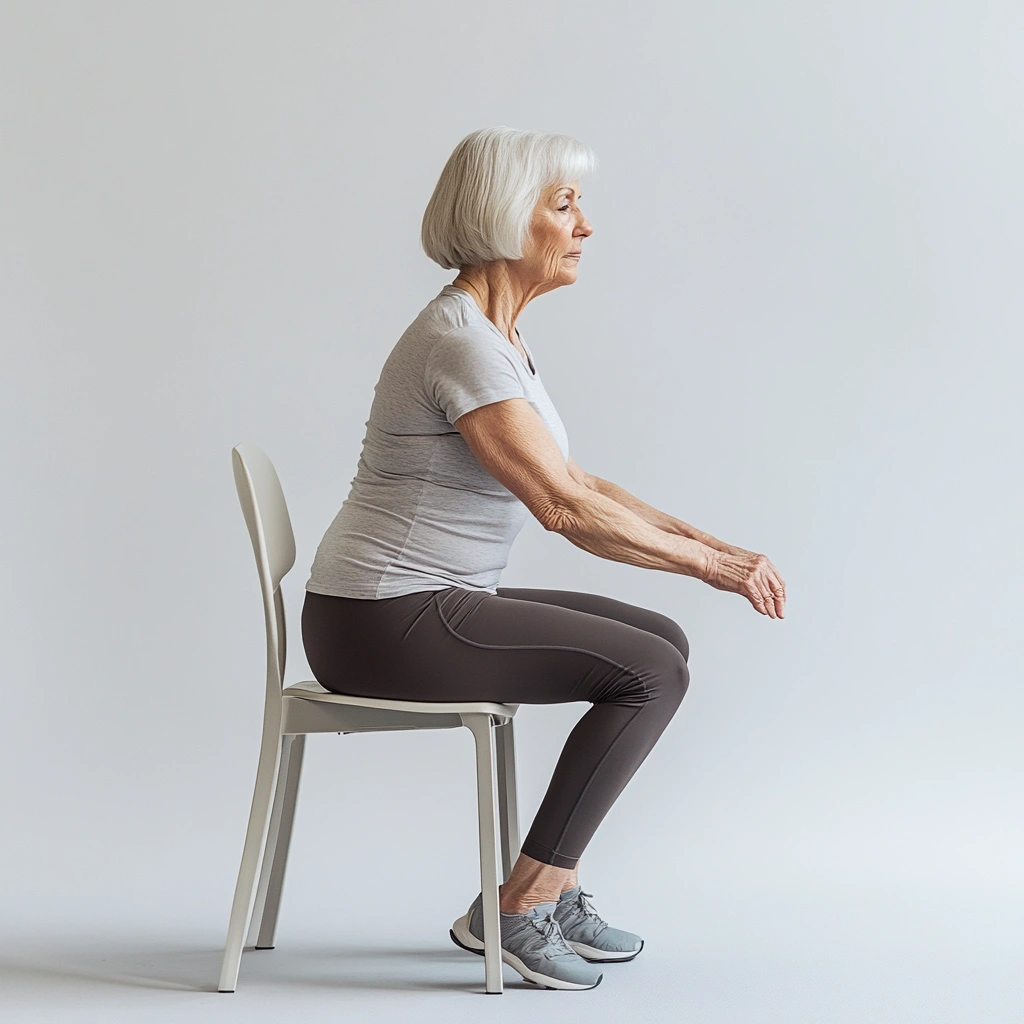 Вправа для зміцнення м'язів ніг - обережні присідання з опорою