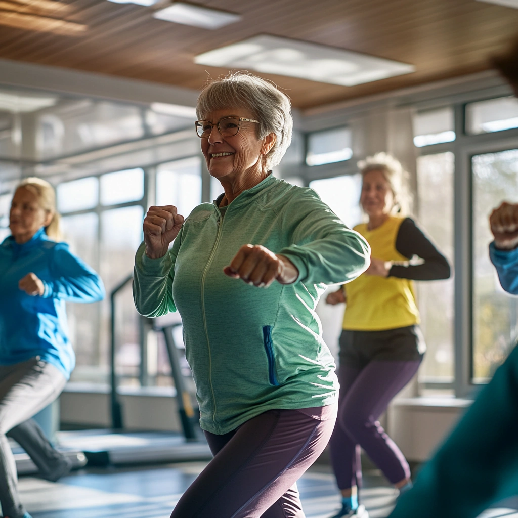 Активні люди поважного віку на тренуванні в nemfradorn
